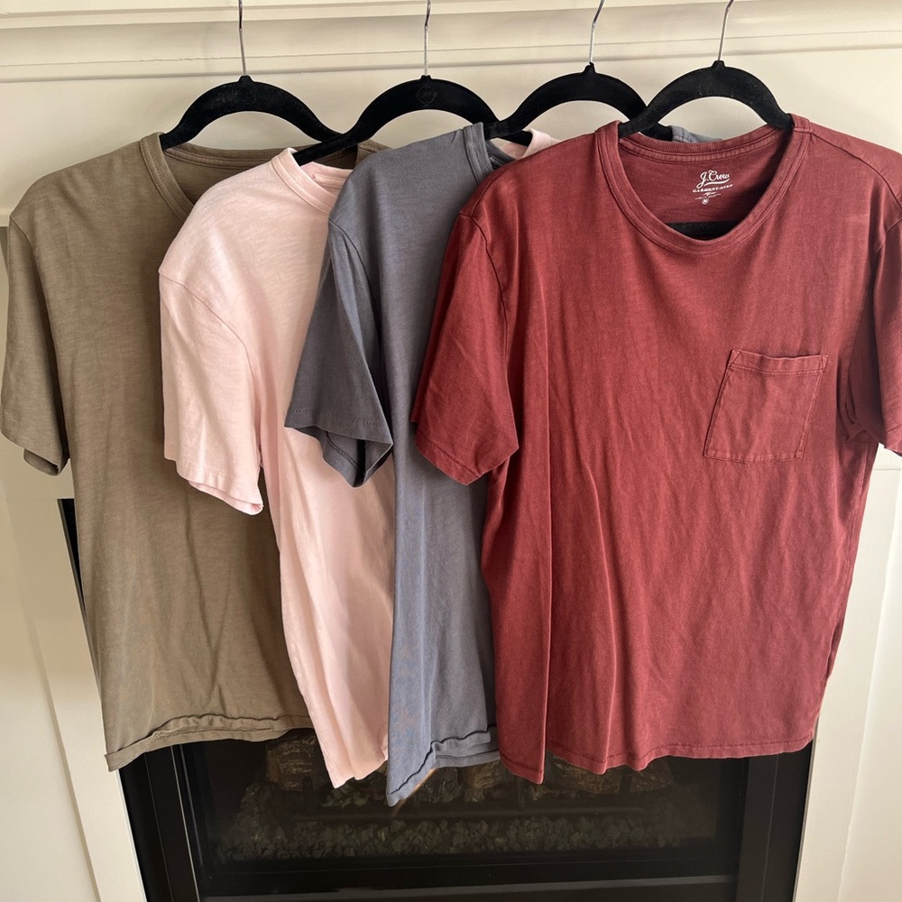 Bundle of J. Crew Garment Dyed Pocket Tees